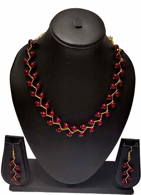 PRAGATI Alloy Brown Jewellery Set(Pack of 3)
