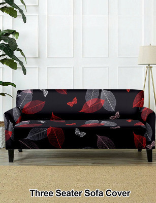 Cortina Polyester Abstract 3 Seater Sofa Cover(Multicolor Pack of 1)