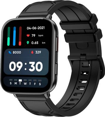 Fire-Boltt Max 1.78 inch AMOLED Smartwatch  (Black Strap, Free Size)