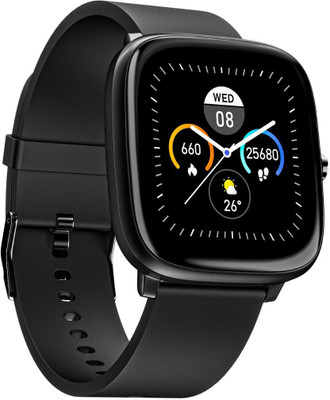 Noise ColorFit Qube SpO2 Smartwatch(Black Strap, Regular)