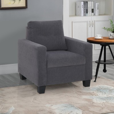 duroflex Ease Fabric 1 Seater  Sofa(Finish Color - Grey, DIY(Do-It-Yourself))
