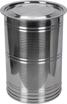 KECHZY Stainless Steel Kothi Stainless Steel Kothi/Drum for Storing Water/Heavy Duty, Leak Proof, Corrosion Resistance Container for Kitchen Storage/Atta Drum, Water Pawali/Kothi Drum for Grains (20 Liters, Silver) 20 L Drum (Silver, Pack of 1) deal from flipkart