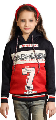 AD & AV Full Sleeve Color Block Girls Sweatshirt