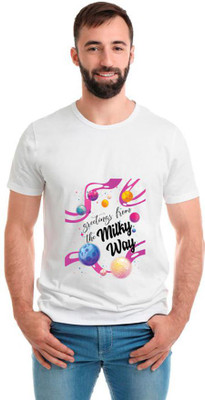 SmarTee Street Printed Men Round Neck White T-Shirt