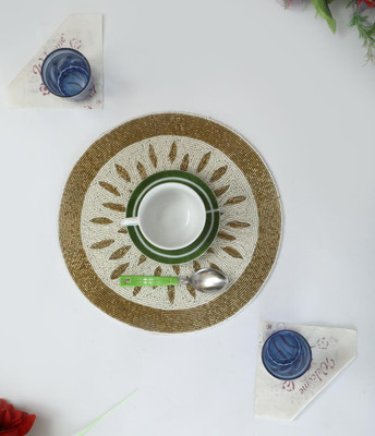 Purina's Round Pack of 1 Table Placemat(White, Polyester)