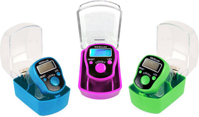 RARE-ZONE Tasbeeh Finger Tally Counter Pack of 3 Digital Tally Counter(Multicolor Pack of 3)