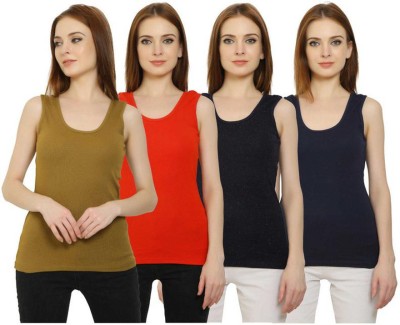 Kavya Creation Casual Solid Women Dark Blue, Red, Green, Blue Top