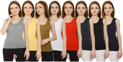 Kavya Creation Casual Solid Women Dark Blue, Red, White, Green, Black, Grey, Yellow Top