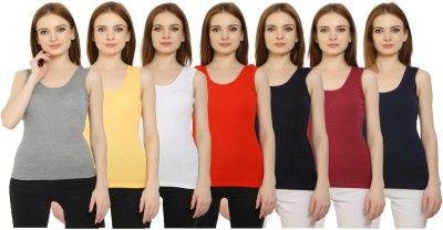 Kavya Creation Casual Solid Women Dark Blue, Red, White, Maroon, Blue, Grey, Yellow Top