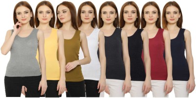 Kavya Creation Casual Solid Women Dark Blue, White, Green, Maroon, Blue, Grey, Yellow Top