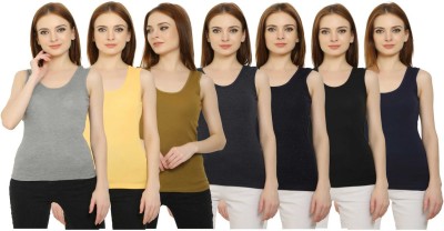 Kavya Creation Casual Solid Women Dark Blue, Blue, Black, Grey, Yellow, Light Green Top