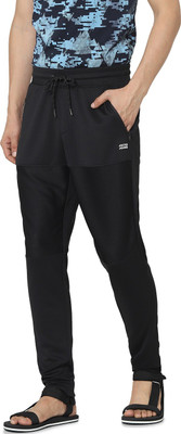 JACK & JONES Solid Men Black Track Pants