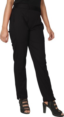 nice wonder Regular Fit Women Black Trousers