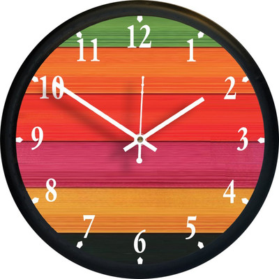 art and craft Analog 26 cm X 26 cm Wall Clock(Black, With Glass, Standard)