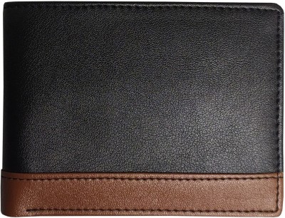 NEXA FASHION Men Black, Tan Artificial Leather Wallet(3 Card Slots)