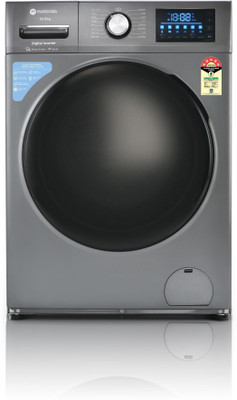 MOTOROLA 10.5 Kg Smart Wi-Fi Enabled Steam Wash Inverter Technology Fully Automatic Front Load Washing Machine With In-built Heater Grey (105FLIWBM5S) For Rs. 27740 @ 57 %