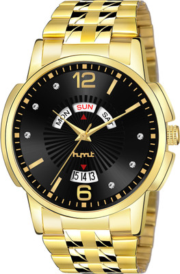 HYMT HMTY-7009 ORIGINAL GOLD PLATED DAY & DATE FUNCTIONING WATCH FOR BOYS Analog Watch - For Men