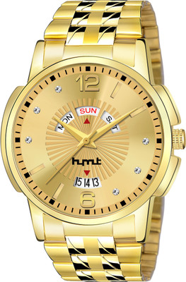 HYMT HMTY-7008 ORIGINAL GOLD PLATED DAY & DATE FUNCTIONING FOR BOYS Analog Watch - For Men