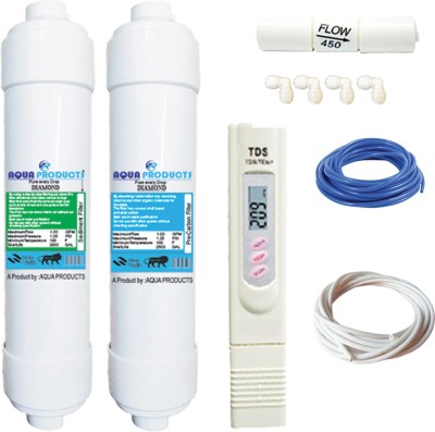 AQUA PRODUCT (ro service kit) (water filter) (Sediment FIlter,Carbon Filter,High TDS connectors,Pipe 1/4 2 meter) (RO , UV , UF , MINERAL,Alkaline) (Full Service kit) (complete Ro water) (purifier filter service kit) (Full Service Kit With 02 Inline) (carbon & sediment RO filter)(ro full kit) (Pre C