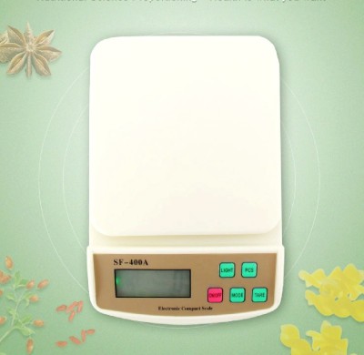 Glancing Kitchen Food Weight Electronic Precision Multifunction Digital Weighing Scale 10kg Digital Display Weighing Scale(White)