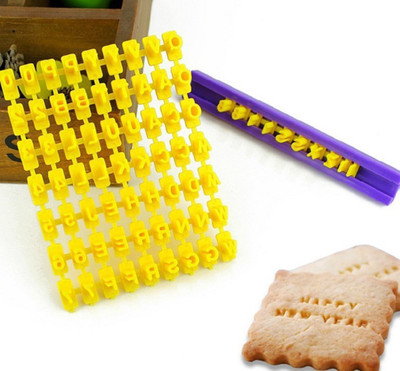 TRENDING PRODUCTS VILLA Cookie Cutter Alphabet/Numbers Set Cookie Moulds,Stamp Embosser Mould Cake Decorating Tools DIY Baking Tools Cookie Press(Pack of 73)