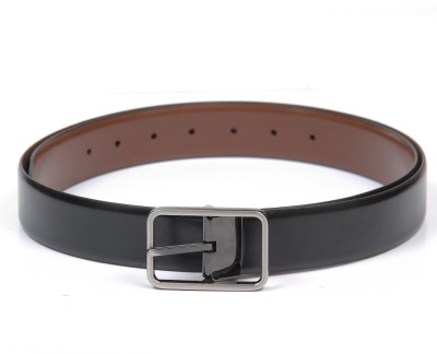 CALVADOSS Men Formal Black Genuine Leather Reversible Belt