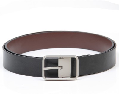 CALVADOSS Men Formal Black Genuine Leather Reversible Belt