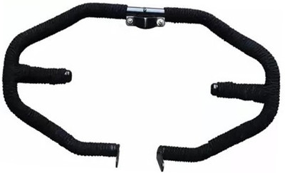 WHEETOYKART Heavy Duty Metal Front Leg Crash Guard with Wrapped Black Rope Compatible For Royal Enfield Bullet 350cc and 500cc Bike(BLACK)(Royal Enfield)