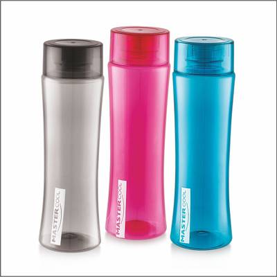 Mastercool Curve 900 ml Bottle  (Pack of 3, Blue, Pink, Grey, PET)