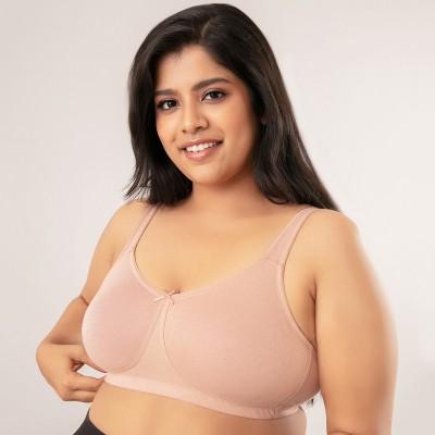 Nykd Flawless Me Breast Separator Cotton Bra-Non Padded,Wireless,Full Coverage-NYB105 Women T-Shirt Non Padded Bra(Beige)