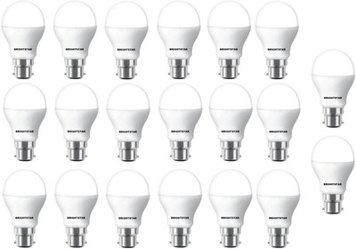Brightstar 9 W Basic Round B22 LED Bulb(White, Pack of 20)