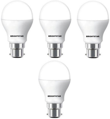 Brightstar 9 W Basic Round B22 LED Bulb(White, Pack of 4)