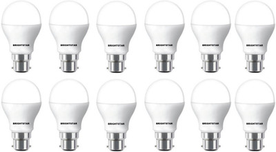 Brightstar 9 W Basic Round B22 LED Bulb(White, Pack of 12)