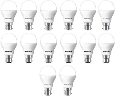 Brightstar 9 W Basic Round B22 LED Bulb(White, Pack of 14)