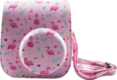 SHOPIZONE Protective PU Leather Camera Bag For Instax Mini 11 Camera Case Flamingo Pink  Camera Bag(Pink)