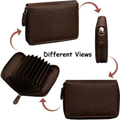 Style 98 10 Card Holder(Set of 1, Brown)