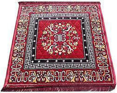 CPR ENTERPRISES Maroon Polyester Area Rug(2 ft,  X 2 ft, Square)