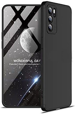 MOBILOVE Back Cover for Oppo Reno 6 Pro 5G | Full Body 3 in 1 Slim Fit 360 Degree Protection Hard Bumper Back Case(Black, Hard Case, Pack of: 1)