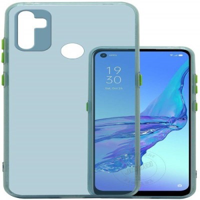 NIMMIKA ENTERPRISES Back Cover for oppo a53/a33 (2020) smoke back cover(Blue, Shock Proof, Silicon, Pack of: 1)