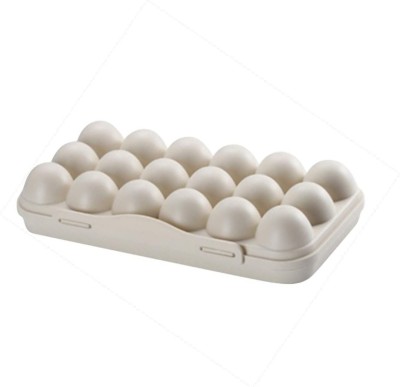 HEXONIQ Plastic Egg Container  - 1.5 dozen(Beige)