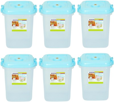 AK HUB Plastic Grocery Container  - 17 L(Pack of 6, Blue)