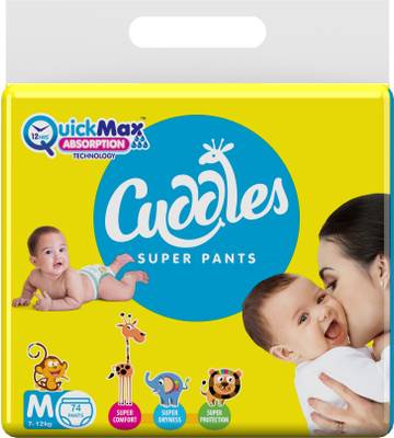 Cuddles - Super Pants Pant Style Diaper - M  (74 Pieces)