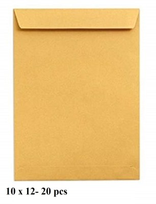 True-Ally Laminated Yellow Paper Large Size Envelope Ideal For Home Office Secure Mailing | Poly Laminated inside | 12 x16 inch (Pack of 20) Envelopes(Pack of 20 Yellow)
