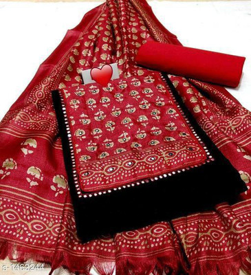 Vinayak fashoin Cotton Blend Printed Kurta & Churidar Material
