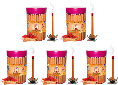 Shankh Kesar Chandan Dhoop Stick (Incense Stick) Pack of 500 gram (100 + 100 + 100 + 100 + 100) Fragrance Kesar Chandan(500 g, Set of 1)