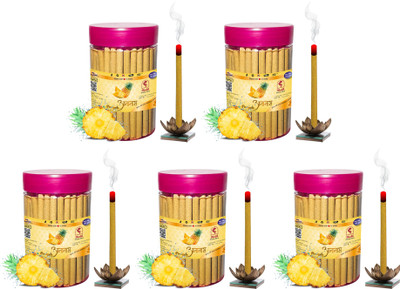Shankh Pineapple Dhoop Stick (Incense Stick) Pack of 500 gram (100 + 100 + 100 + 100 + 100) Fragrance Pineapple(500 g, Set of 1)