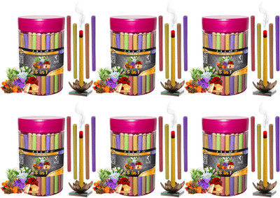 Shankh 5 in 1 (Multiple Fragrances) Dhoop Stick (Incense Stick) Pack of 600 gram (100 + 100 + 100 + 100 + 100 + 100) Fragrances Rose, Mogra, Panchvati, Lavender, Pineapple(600 g, Set of 1) Shankh 5 in 1 (Multiple Fragrances) Dhoop Stick (Incense Stick) Pack of 600 gram (100 + 100 + 100 + 100 + 100 + 100) Fragrances Rose, Mogra, Panchvati, Lavender, Pineapple(600 g, Set of 1)