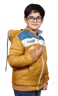 IAC Full Sleeve Solid, Striped Boys Jacket