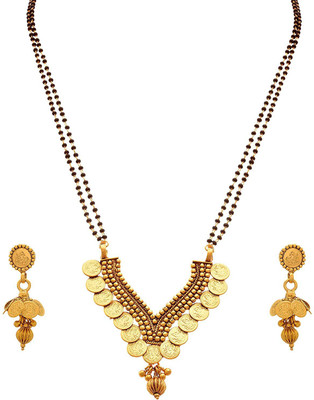 FFC-FASHION FOR CHOICE Copper Gold-plated Gold, Black Jewellery Set(Pack of 1)