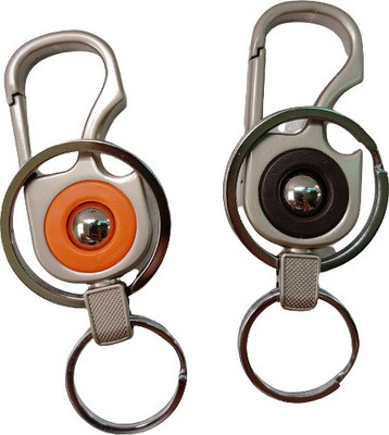 DSR Pack Of 2-Metal Antique Key chains for Stylish Men Girls Double Key Ring Hook key chain holder for Bike Car Keychain Key Chain Key Chain